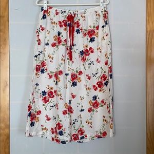 Floral lounge culotte pants